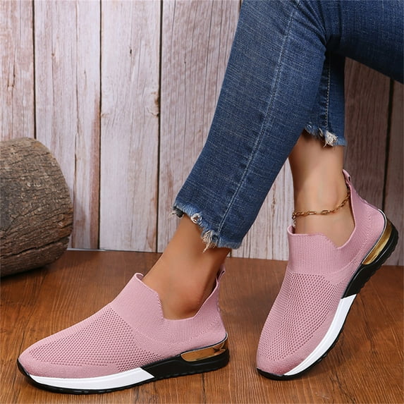 Jacenvly 2024 New Womens Summer Sandals Stretch Cloth Comfortable and Breathable Lightweight Soft Casual Sports Shoes Pink Sandals for Women