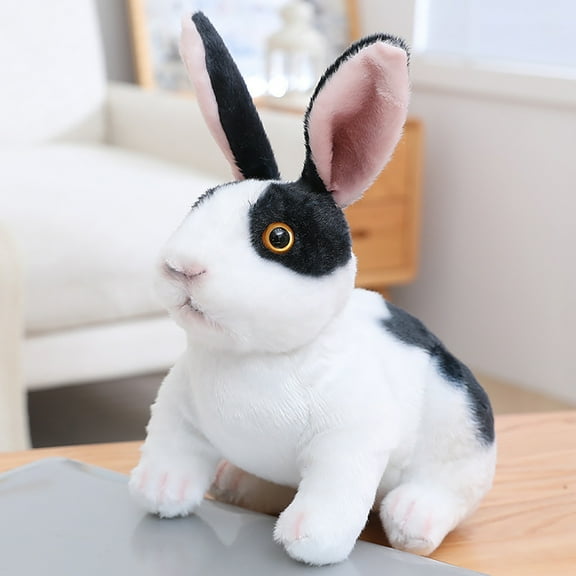 Jacenvly Baby Dolls and Accessories Simulated Rabbit Doll Plush Toy of the Chinese New Year of the Rabbit Little White Rabbit Doll Children'S Birthday Gift Toys