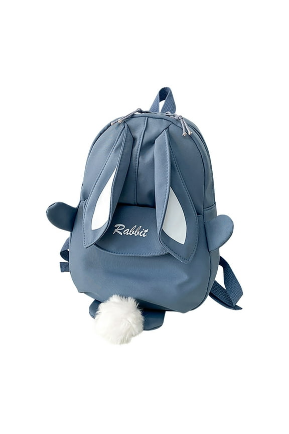 Bags Women Solid Color Small Backpack Schoolbag Lightweight Student Schoolbag Personalized Bunny Backpack