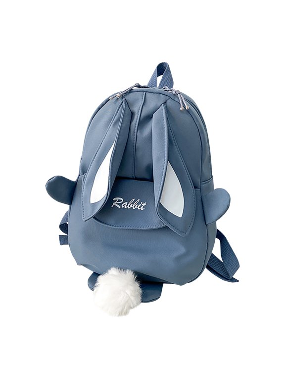 Bags Women Solid Color Small Backpack Schoolbag Lightweight Student Schoolbag Personalized Bunny Backpack