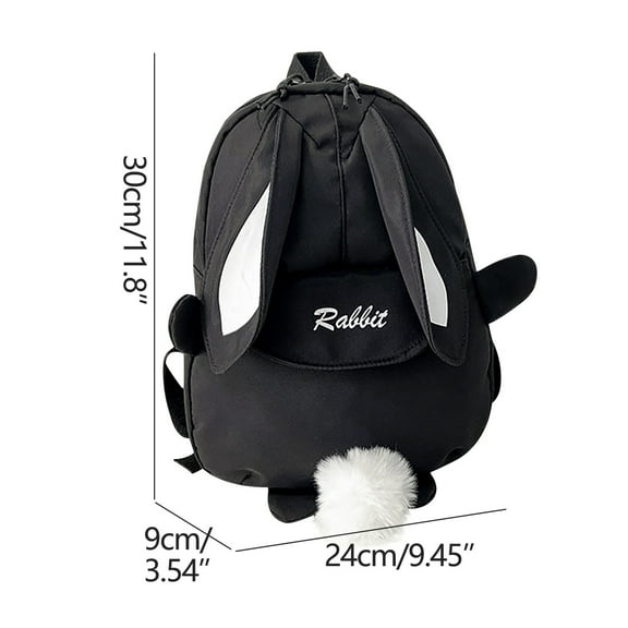 Jacenvly Bags Women Handbag Solid Color Small Backpack Schoolbag Lightweight Student Schoolbag Personalized Bunny Backpack