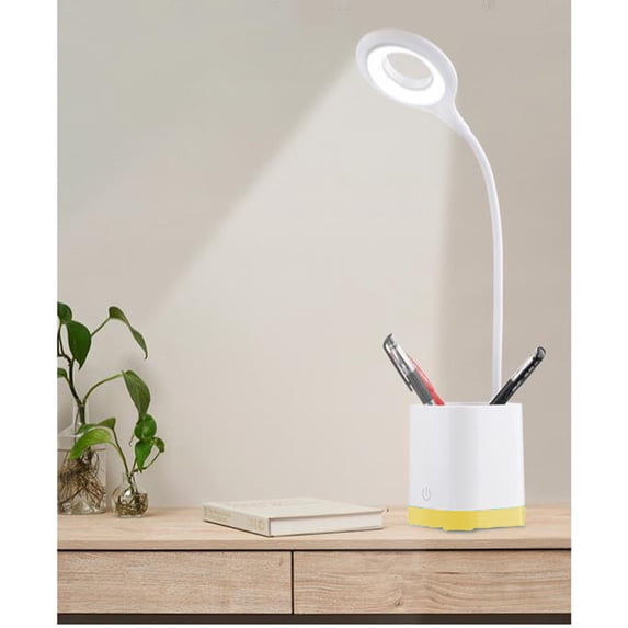 Jacenvly LED Smart Feel Dimming Bedside Table Lamp With Pen Holder, Student Eye Protection Study Lamp, Suitable For Bedrooms And Dormitories Led Lights for Bedroom Items