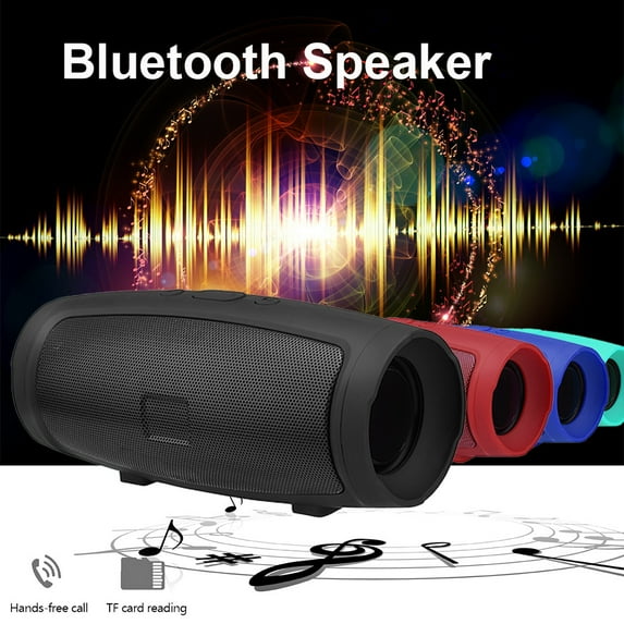 Jacenvly Bluetooth Audio Transmitter Bluetooth Speaker Hifi Portable Outdoor Hd Sound Quality Music Wireless Column Blue