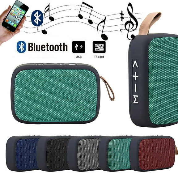 Jacenvly Bluetooth Audio Transmitter Portable Wireless Bluetooth Stereo Card Fm Speaker For Smartphone Tablet Lapt Green