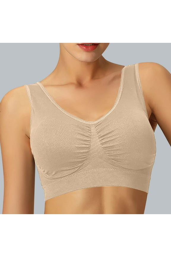 Bralette for Women Clothes Tube Tops,Large Sports Bra Double Layer Seamless Yoga Running Bra Daily Bra