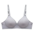 thumbnail image 1 of Jacenvly Bras for Women No Underwire Stretchable Solid Push-Up Bra Women Bras Pack Breathable Soft Comfortable Woman'S Printing Gathered Together Daily Underwear No Rims, 1 of 5