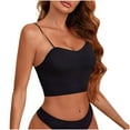 thumbnail image 1 of Jacenvly Bras for Women No Underwire Solid Loose Leisure Sports Bras Women Elegant Comfy Regular Bustier Soild Color Ventilate Vest Underwear Black, 1 of 4