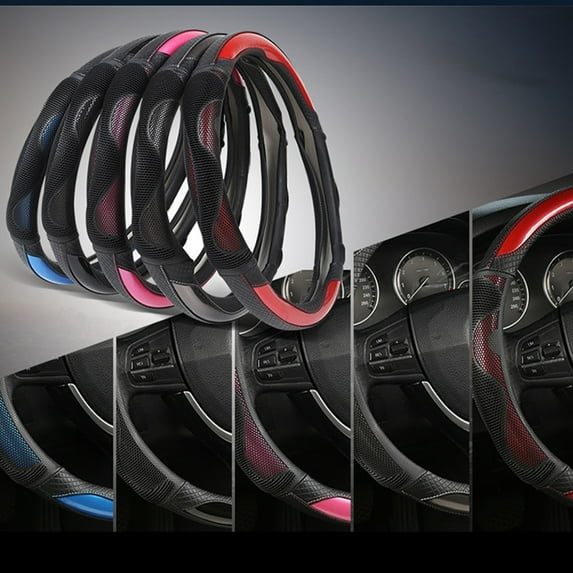 Jacenvly Car Accessories Cleaning Car Steering Wheel Cover Honeycomb Fashion Men and Women Available Handlebar Cover Office Decor