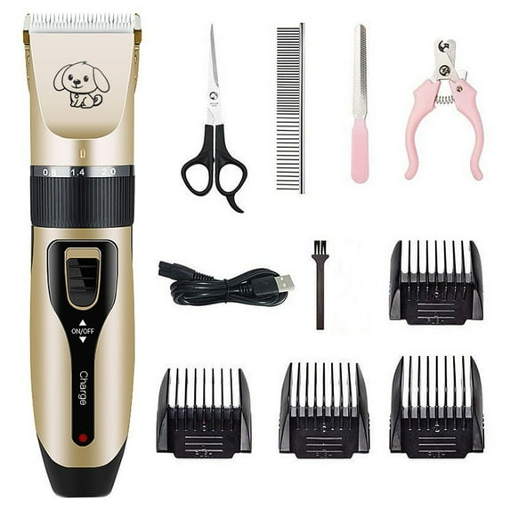 Jacenvly Chinese New Year Decorations 2024 Clearance Pet Dog Grooming Clippers Rechargeable Low Noise Cordless Pet Clippers Dog Hair Grooming Kit Dog Shaver with 8 Comb Quiet Electric Shears