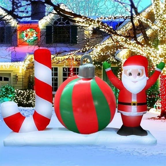 Jacenvly Christmas Decorations Indoor 2024 Christmas Decoration Bell Ball 60Cm Outdoor Christmas Inflatable Decorated Ball Pvc Inflatable Christmas Ball Christmas Tree Decorations Fall Decor