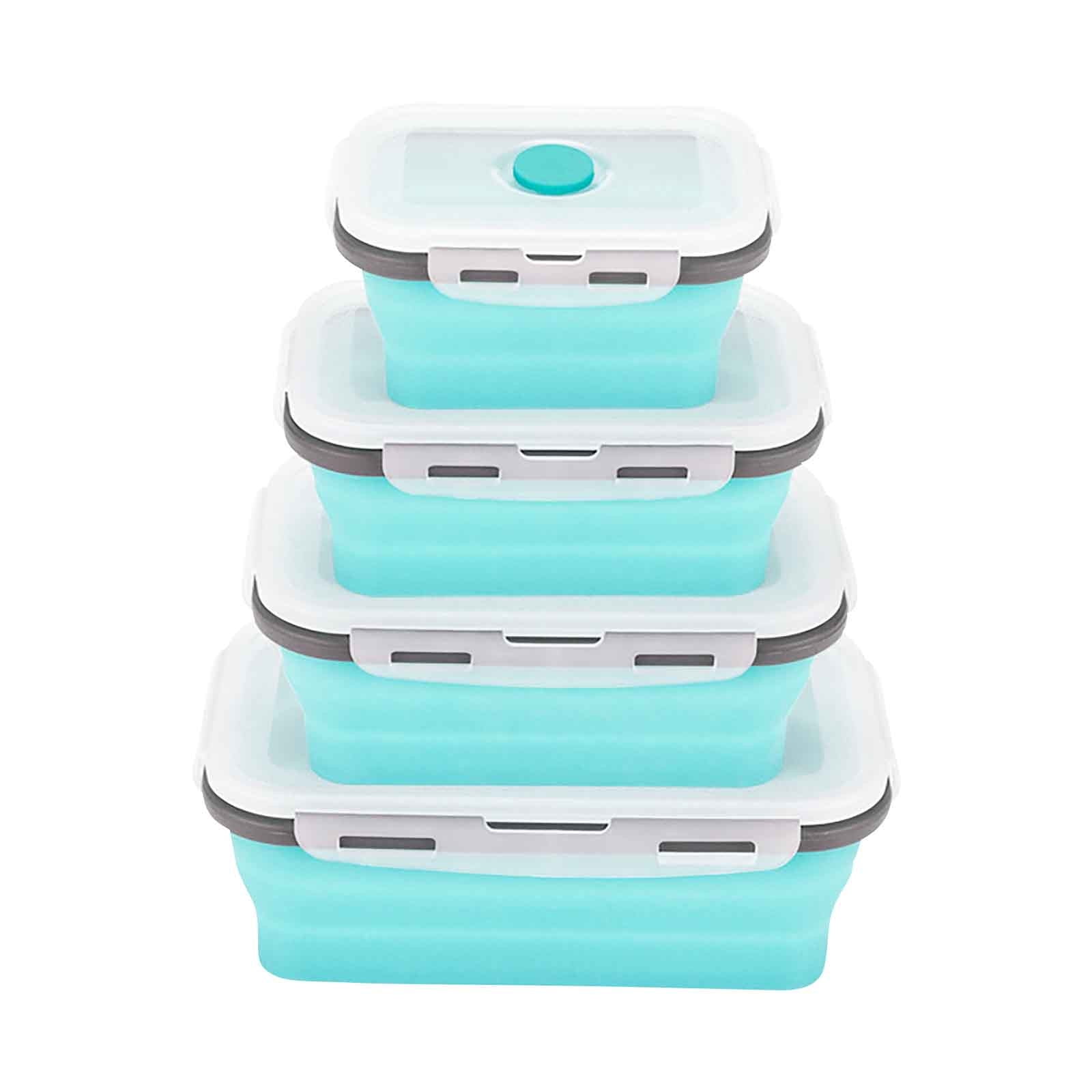 DragonX2 Silicone Collapsible Lunch Box Set Of 3 Collapsible With