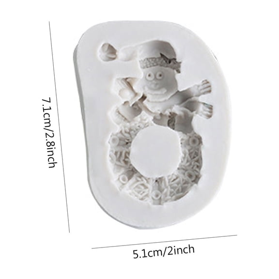 Jacenvly Christmas Decorations Indoor Flexible Silicone Cake Molds Santa Claus Decoration Mould Candy Chocolate Christmas Decor