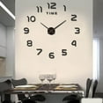 thumbnail image 1 of Jacenvly Christmas Decorations Indoor Frameless Large Diy Wall Mute Clock Frameless Mirror Wall Clock for Living Room Home Office Decoration Stickers 60Cm Living Room Decor, 1 of 6