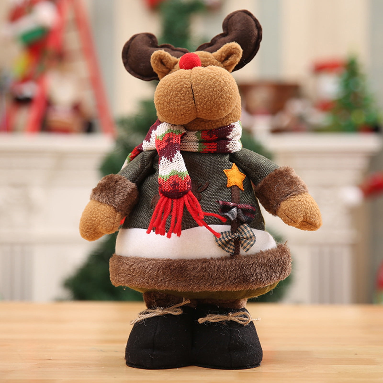 Jacenvly Christmas Decorations Outside Santa Doll StandUp Christmas
