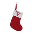 thumbnail image 1 of Jacenvly Christmas Party Decorations Knitted Hosiery Wool Hosiery Embroidered Dog'S Paw Snowflake Children'S Candy Gift Bag Red Christmas Stocking Gift Bag Home Decor, 1 of 3