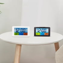 Jacenvly 2024 New Digital Alarm Clock with Colorful Lcd Display Temperature Monitor Snooze Alarm with Smart Clock Calendar Room Decor