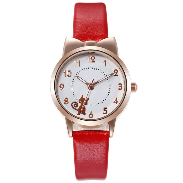 Jacenvly Clearance 2024 New Sleek Fashion with Leather Band Dial Women'S  Quartz Watch Gift Watch Cool
