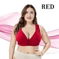 thumbnail image 1 of Jacenvly Clearance Bras for Women Front Closure Plus Solid Bra Wire Free Underwear One-Piece Bra Everyday Underwear, 1 of 9