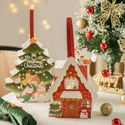 Jacenvly Clearance Christmas Decorations Indoor Christmas Tree Dessert Gift Box Box Candy Box Christmas Gift Packaging Box Wholesale Empty Box Dessert Paper Box Fall Decor