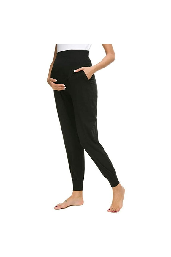 Leggings for Women Plus Size Maternity Clothes Ladies Solid Color Casual Shorts Stretchy Comfortable Lounge Pants