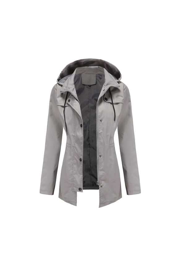 Womens Plus Anoraks Women's Rain Jacket Lightweight Hooded,Lightweight Hooded Jacket Solid Wind Jacket Outdoor Windcoat Windproof
