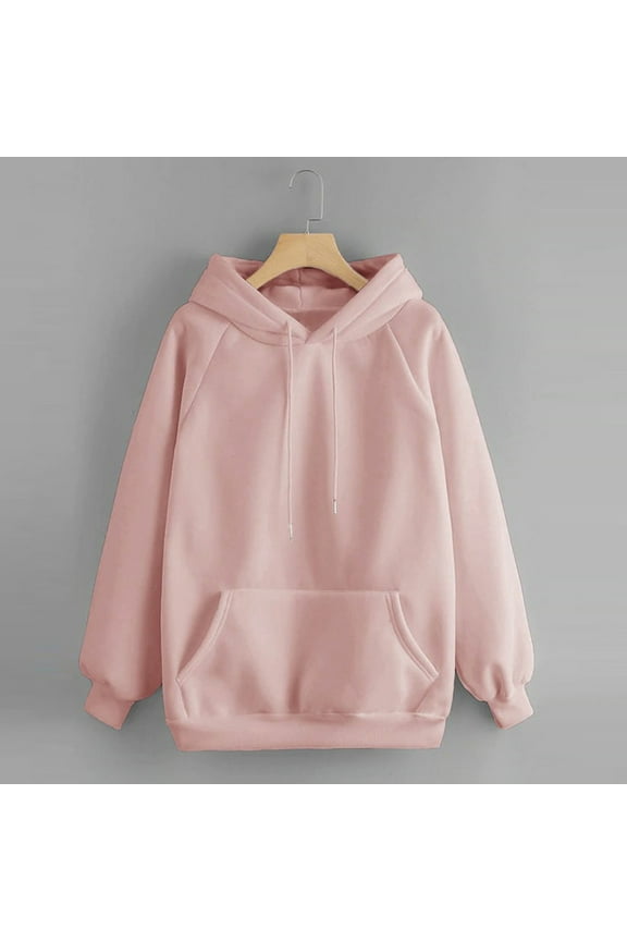 Womens Pullover Sweaters,Graphic Tees Letter Print Fashion Misses Casual Winter Solid Long Sleeve Button Pocket Hooded Sweatshirt