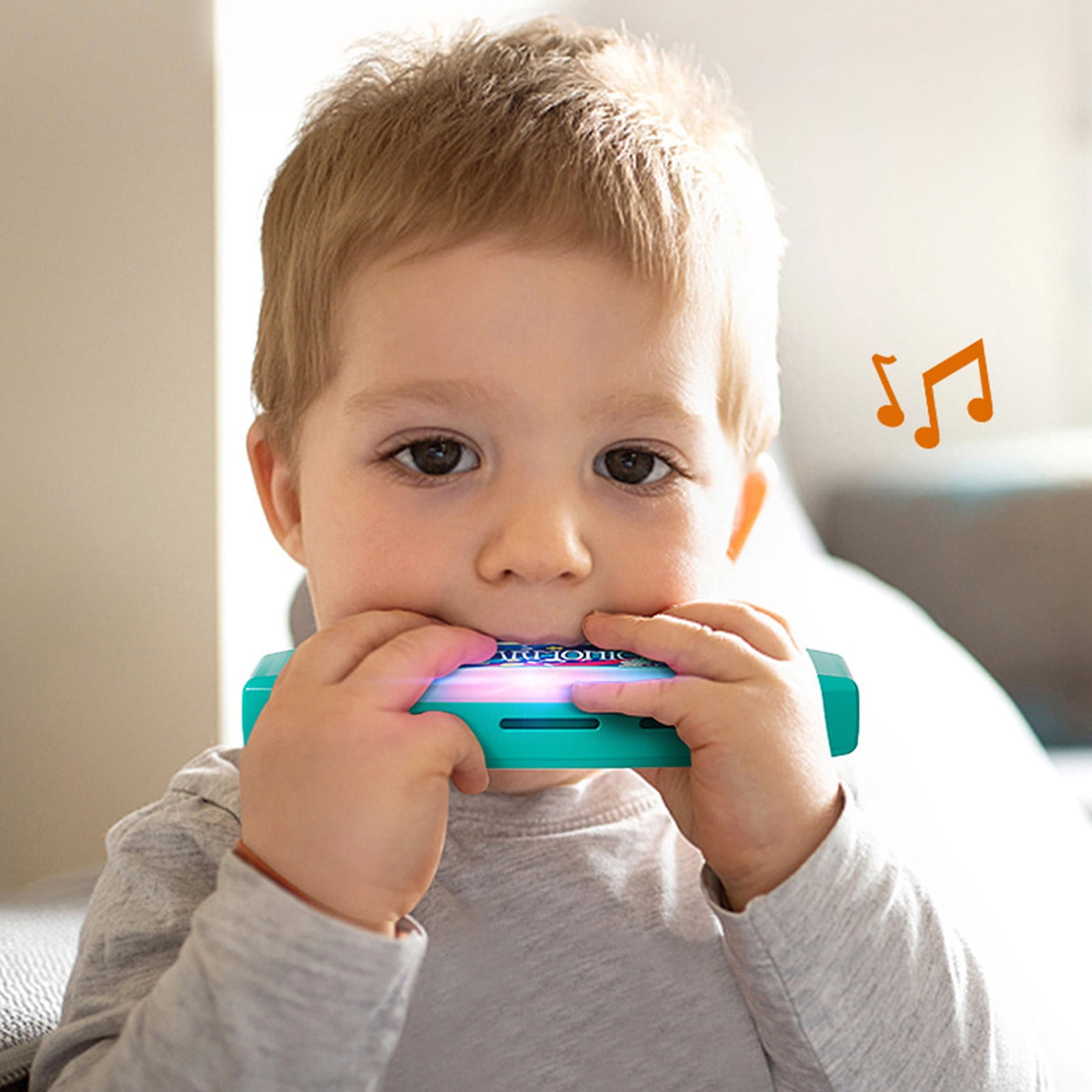 Jacenvly Educational Toys for Kids16 Hole Silicone Harmonica Sounds For
