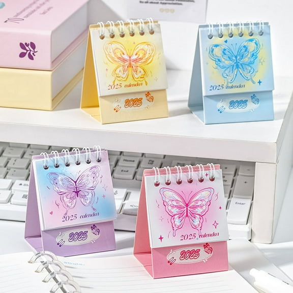 Jacenvly Fall Decorations for Home 2025 Monthly Desk Calendar Countdown Suitable for School Office and Family English Mini Desk Calendar Office Desktop Decoration Portable Calendar