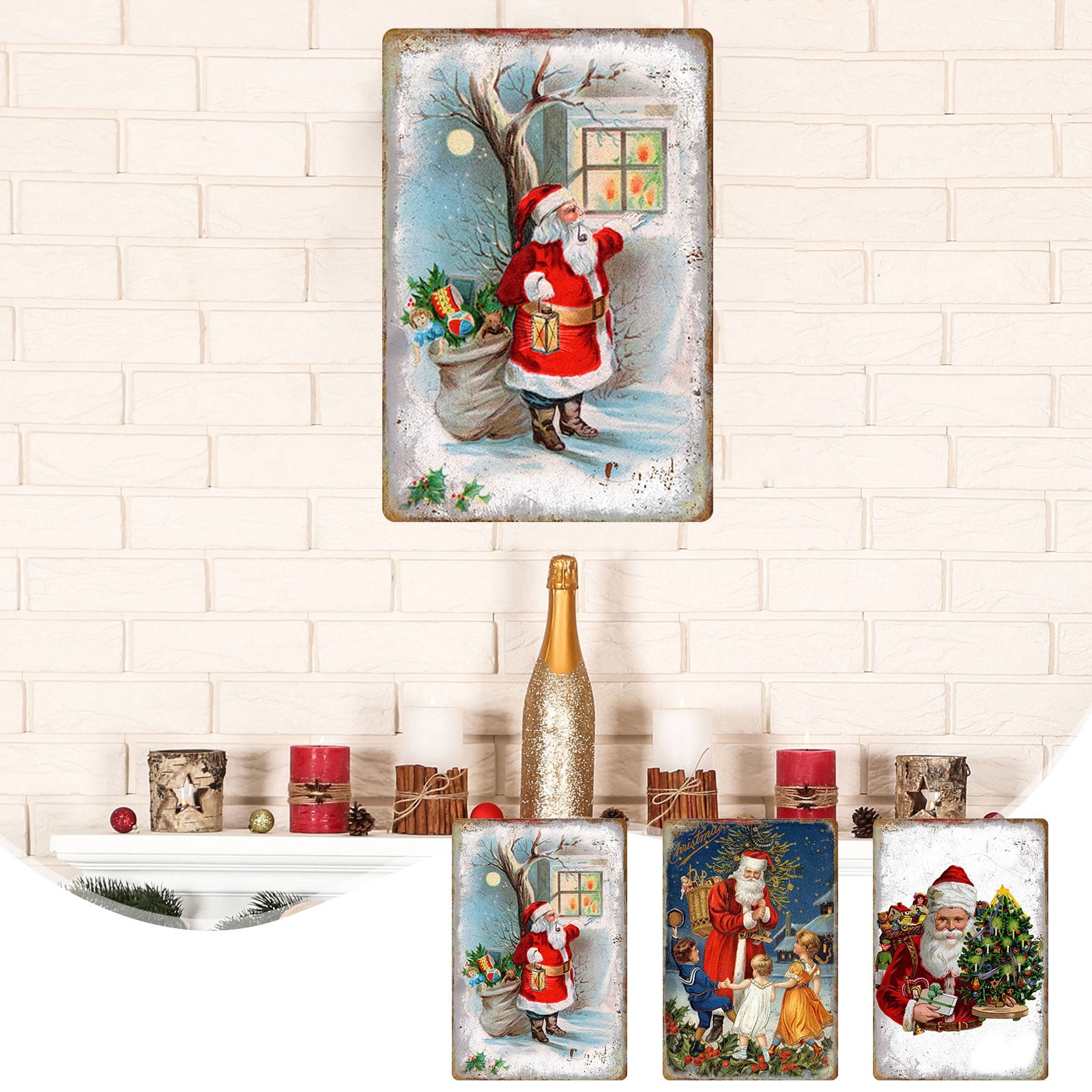Jacenvly Fall Decorations for Home 12X8 Inch Christmas Metal Sign