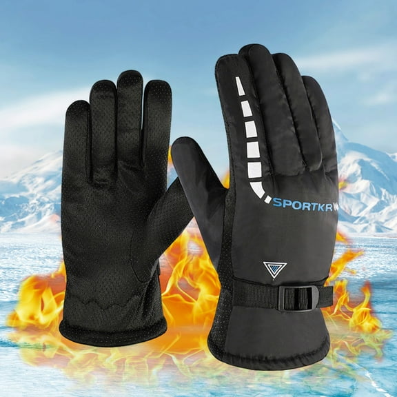 Jacenvly Festival Ski Gloves Waterproof Touchscreen Snowboard Gloves Warm Winter Snow Gloves for Cold Weather Fits Both Men And Women On Sales Birthday Gifts for Women Items for Women, Year