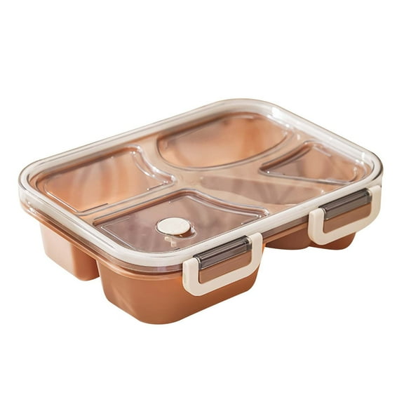 Jacenvly Food Storage Containers Bento Boxes Lunch Box Plastic Dinner Four Bowl Sealed Microwave Tableware Set for Home Dormitory Household Essentials