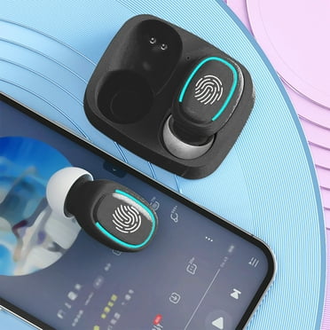 Jacenvly Gaming Headphones Touchs Wireless Bluetooth Headset Macaron Color Mini Invisible Binaural In-Ear In-Bud Bluetooth Headset