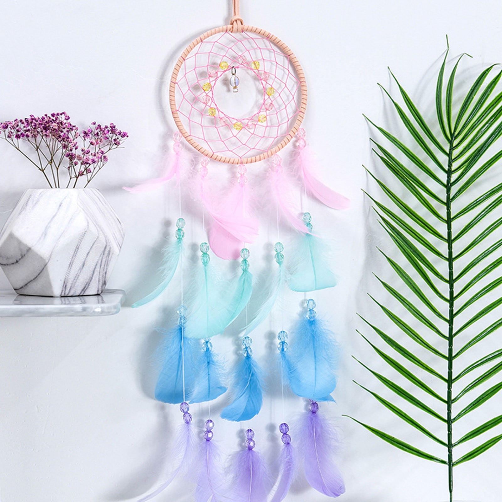 Jacenvly Grinch Christmas Decorations Colors Feather Dream Catchers for ...