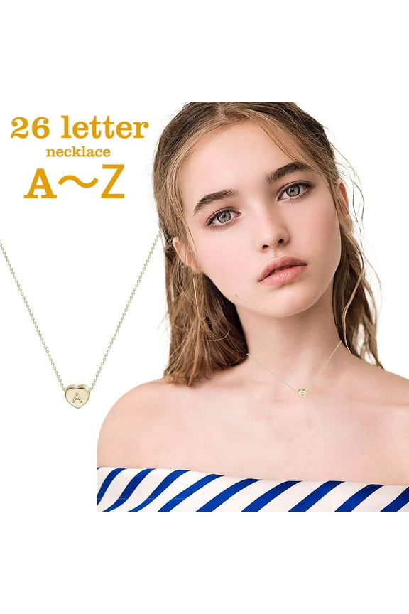 Heart Necklaces For Women Fashion Women Gift 26 English Letter Name Chain Pendant Necklaces Jewelry Glow Necklaces T