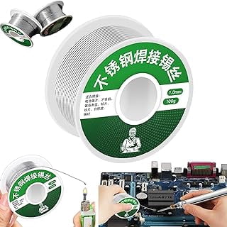 Jacenvly Home Decor Clearance Aluminum Stainless Steel Lighter Soldering Tin Low Melt Soldering Tin Wire Solder Stainless Steel Wire Tin Lead Core Soldering Tin for Electrical Soldering