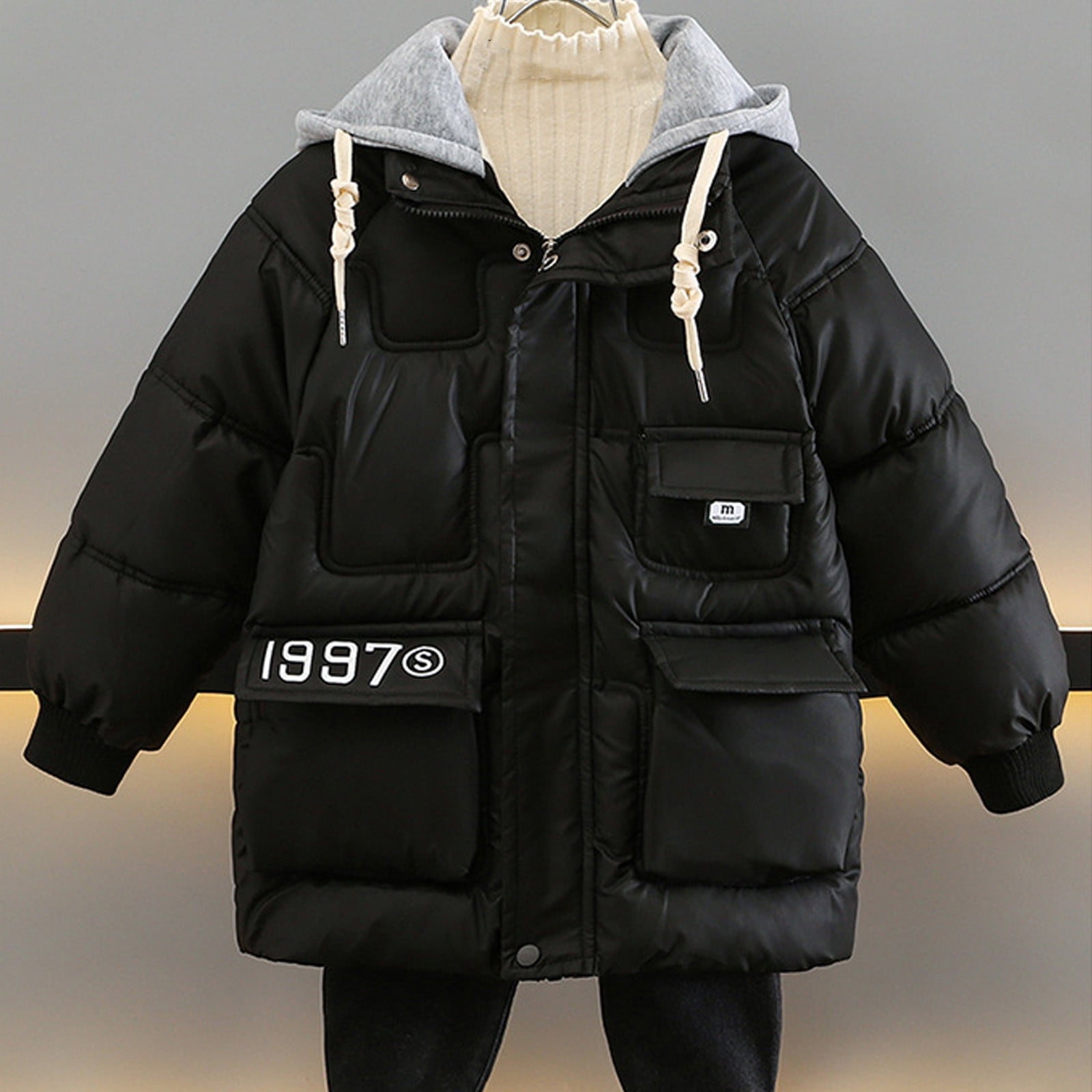 Jacenvly Kids Winter Coats Clearance Thickened Warm Winter Christmas