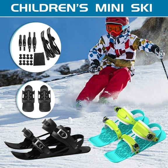 Jacenvly Mardi Gras Decorations Children'S Outdoor Skiing Mini Sled Snowboard Compatible Ski Boots Non-Slip Ski Shoes Bathroom Decor Black