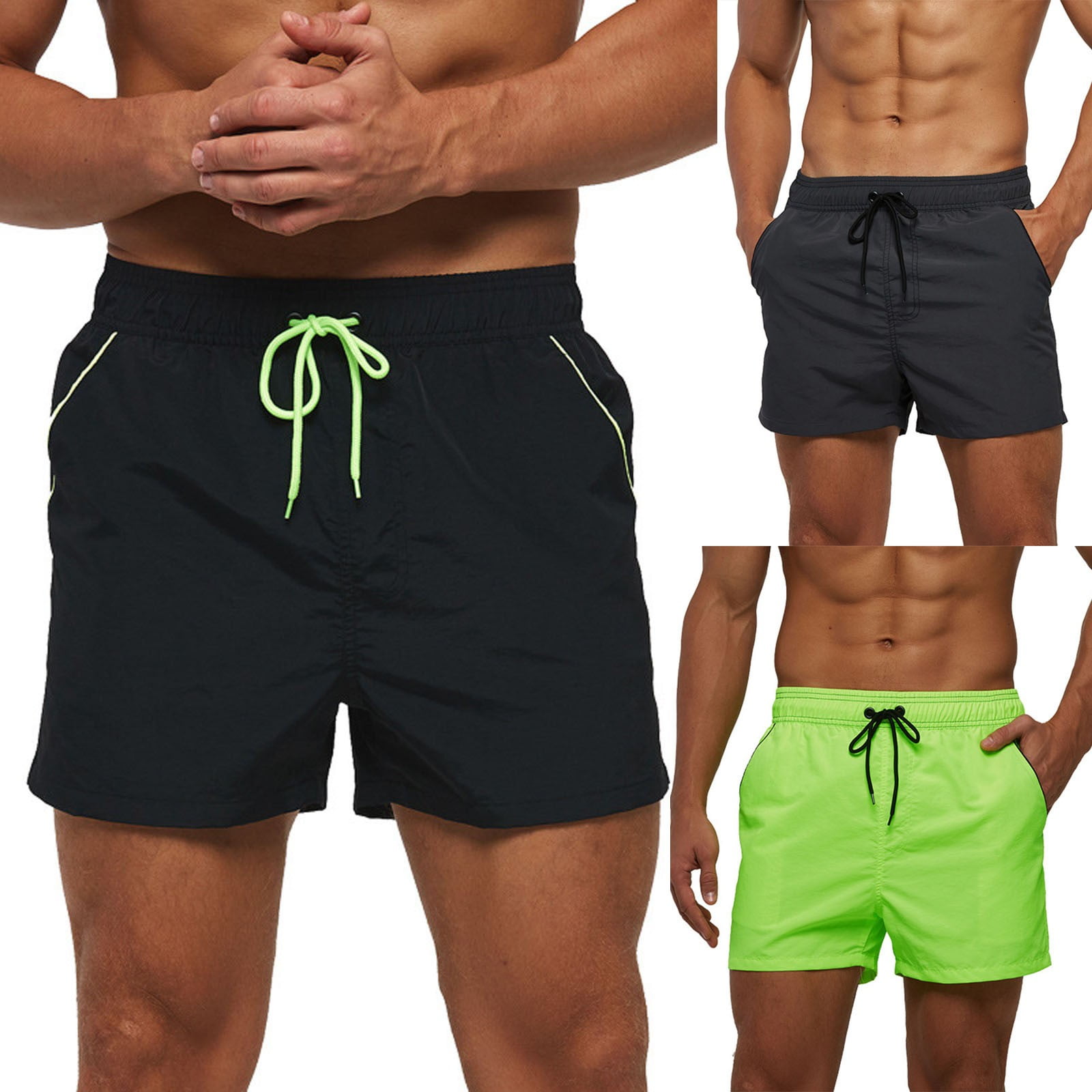 Jacenvly Mens Board Shorts Clearance Solid Fashion Swim Trunks for Men ...
