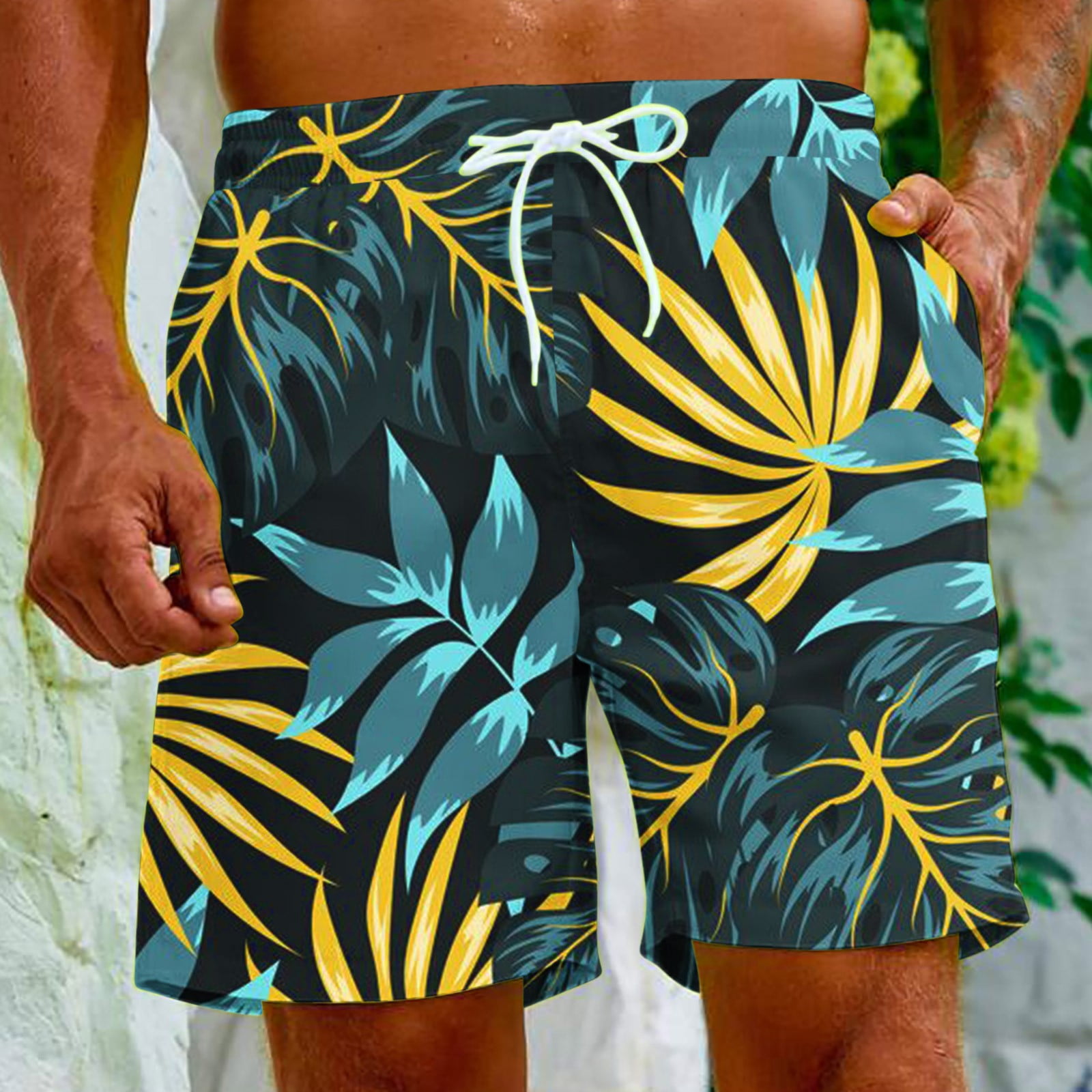 Men's Board Shorts - Tropical Macaw - Coastal Blue main image 1