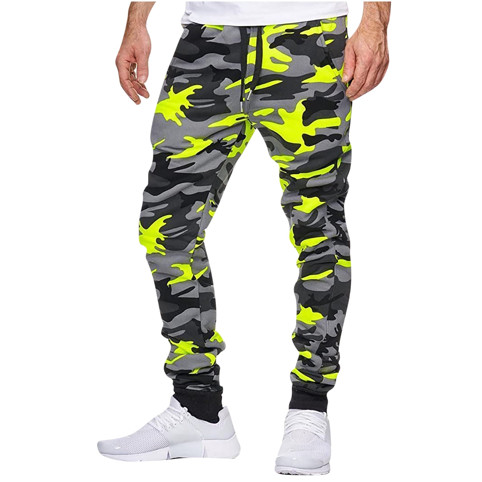 Jacenvly Mens Sweatpants Long Sports Pants Elastic Waisted