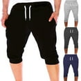 thumbnail image 1 of Jacenvly Mens Swim Trunks Solid Fashion Beach Pants for Men Drawstring Comfortable Summer Men Gym Workout Jogging Middle Pants Fit Elastic Casual Sportswear Gray, 1 of 5