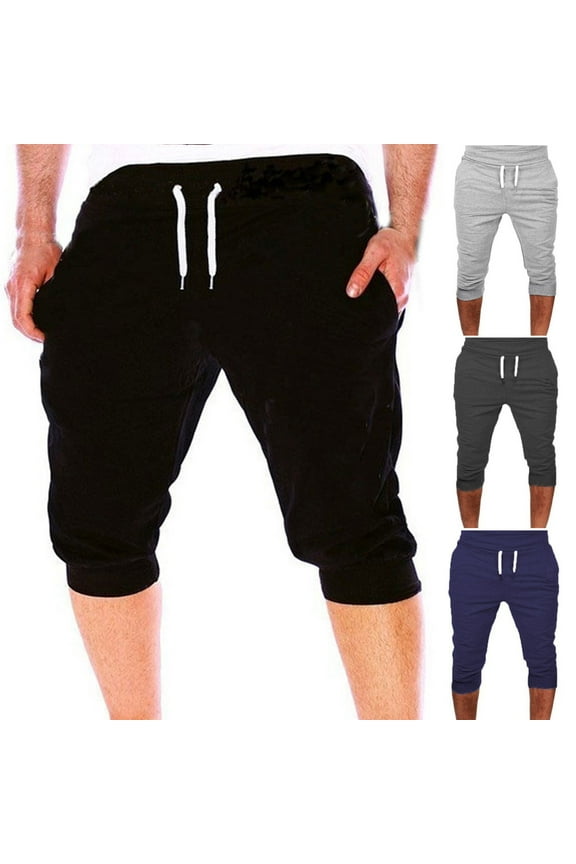 Mens Swim Trunks Solid Loose Beach Pants for Men Drawstring Breathable Summer Men Gym Workout Jogging Middle Pants Fit Elastic Casual Sportswear Gray