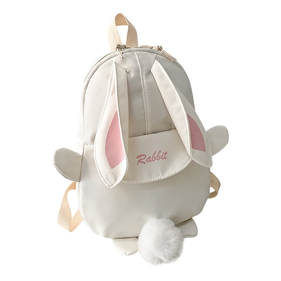 Jacenvly Mini Backpack Women Solid Color Small Backpack Schoolbag Lightweight Student Schoolbag Personalized Bunny Backpack