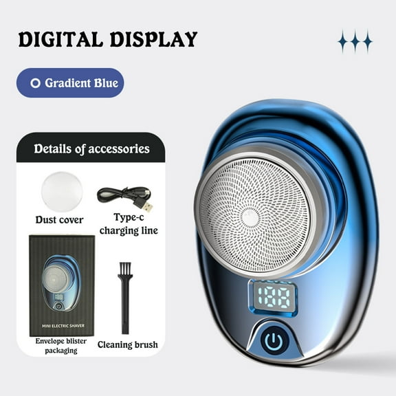 Jacenvly Mini Shaver Portable Electric Shaver, Pocket Size Shaver Wet and Dry Razor, Mini Shaver Portable Electric Shaver for Men, Suitable for Home, car, Travel, Shaving Birthday Gifts for Women