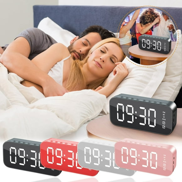 Jacenvly Mother's Day Alarm Clock Bluetooth Speaker High Power Portable Column For Pc Computer Speakers Subwoofer Box Music Center Fm