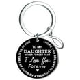thumbnail image 1 of Jacenvly Mother's Day Diy To My Daughter Black Stainless Steel Last Name 26 Letter Keychain 2.5Cm Mother's Day Decoration Mother's Day Gifts For Wome/Men, 1 of 4