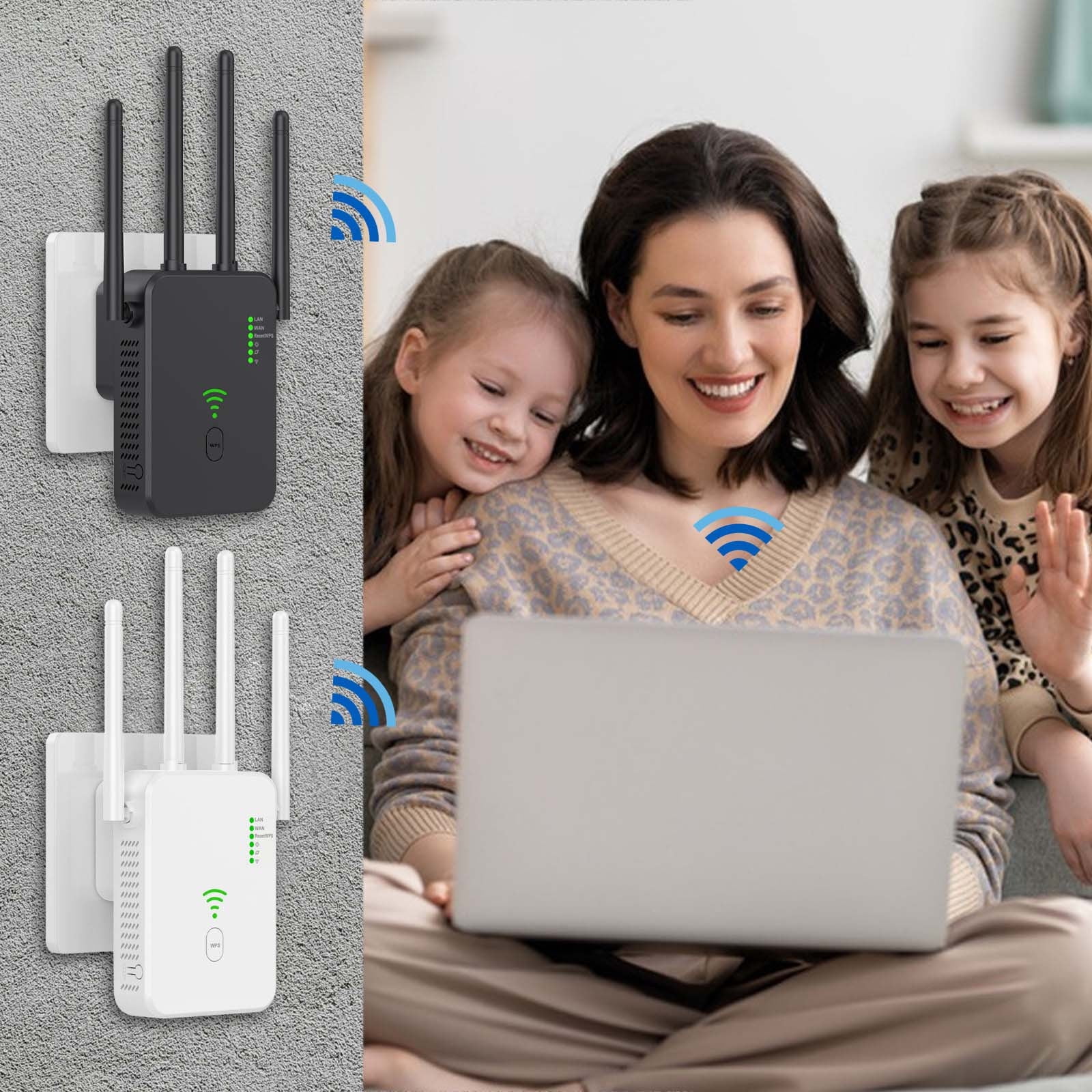 Jacenvly Mother's Day Wifi Extender Wifi Booster 300Mbps Wifi Amplifier ...