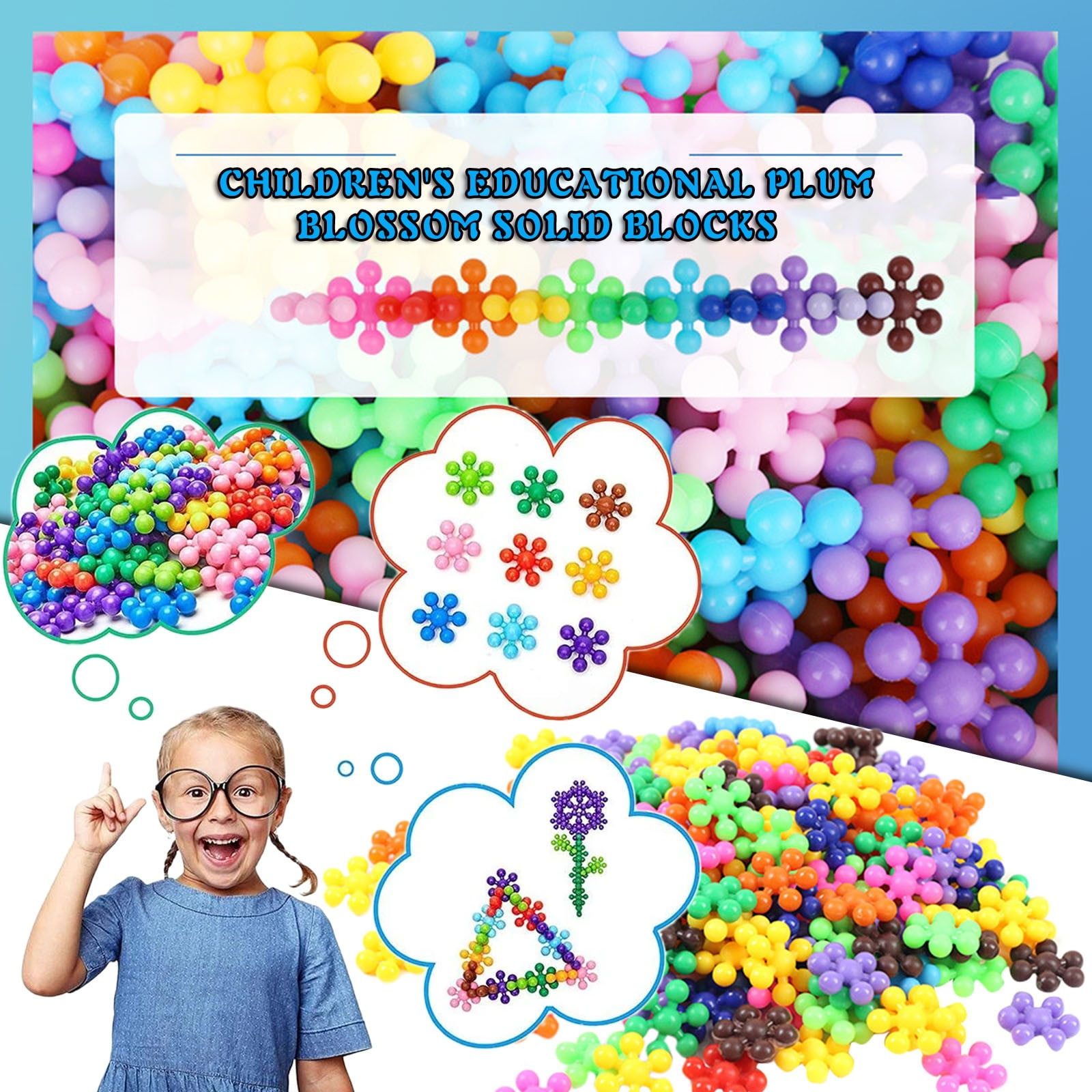 Jacenvly New Baby Toys Children'S Educational Building Blocks Spinning and Inserting Toys Desktop Toys Toys for Ages 5-7