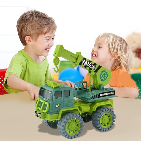 Jacenvly New Sensory Toys Children's Puzzle Toy Large Simulation Engineering Vehicle Excavator Inertias Sliding Toy Vehicle Drop Resistants Boy Gift Toys for Ages 2-4
