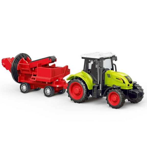 Jacenvly New Bluey Toys Farmer Tractor Toy Friction Powered Early Educational Toy Collectible Farm Toy Small Construction Vehicle for Children Gift Lumber Truck